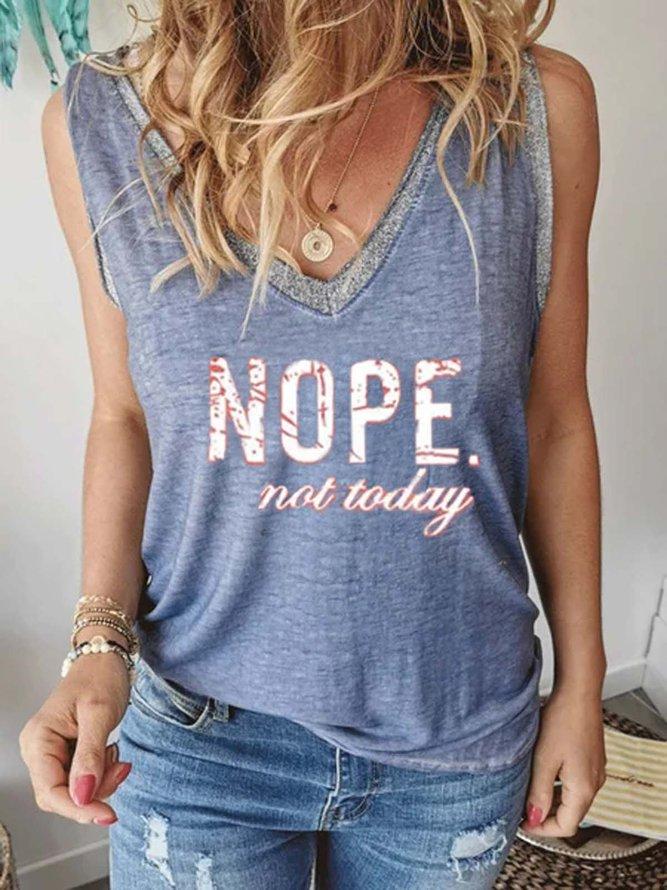 Comfy V-Neck Print Sleeveless Top