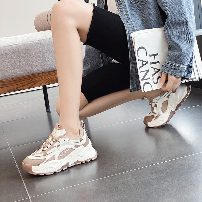 Women's Color Block Platform Casual Sneakers