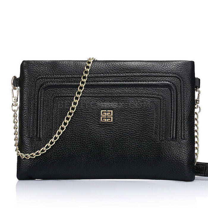 Chain is pure color one shoulder hand bag