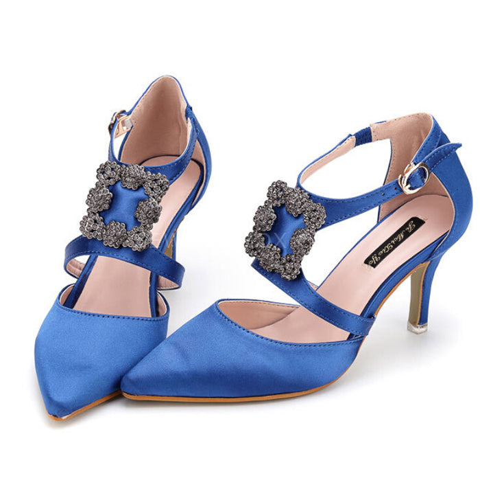 Satin High heeled shoes