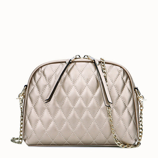 Diamond Lattice Chain Strap Crossbody Bag