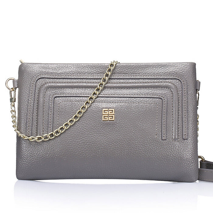 Chain is pure color one shoulder hand bag