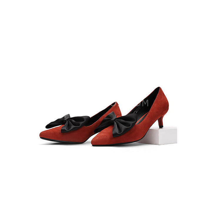 Bowknot Detail Pointed Toe Pumps Shoes