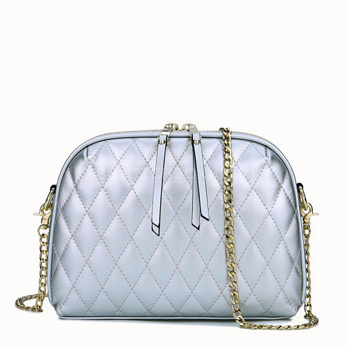 Diamond Lattice Chain Strap Crossbody Bag
